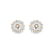 Round & Pear-Cut Diamond Cluster Earrings in 18ct Yellow and White Gold