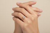 14ct Yellow Gold Pink Sapphire Ring