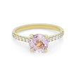 18ct Yellow Gold Morganite & Diamond Ring
