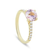 18ct Yellow Gold Morganite & Diamond Ring